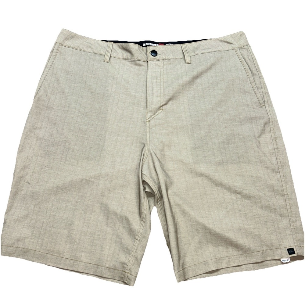Quiksilver Amphibians Performance Shorts, Men's Size‎ 38x21, Tan Khaki